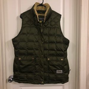 Women’s Olive Green Down Puffer Vest